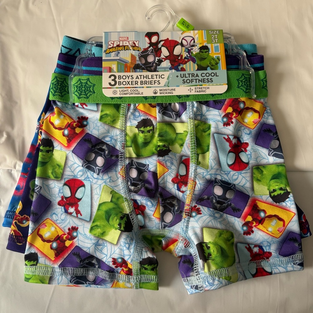 NEW Spidey and his amazing friends Boys' Boxer Briefs - 3 Pairs